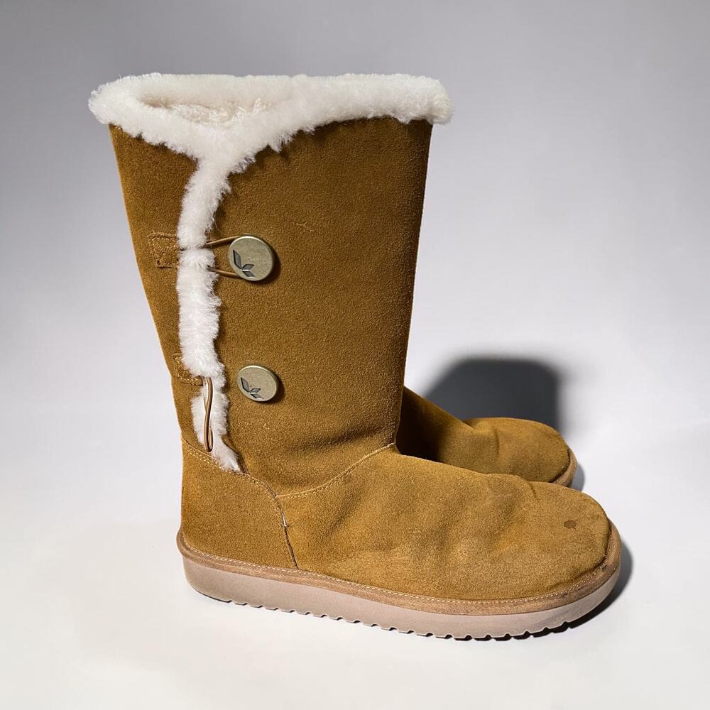 Koolaburra UGG Boots Suede Faux Woman's Size 10.5 Shoes Tall Suede Sheepskin